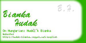 bianka hudak business card